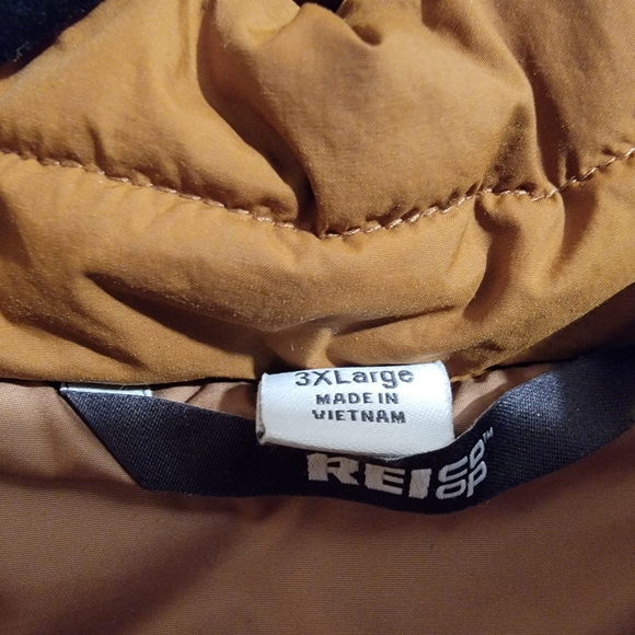 REI Groundbreaker Brown Puffer Jacket Size 3X - Picture 8 of 10